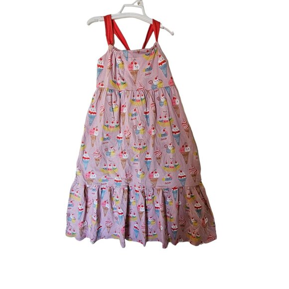 Mini Boden Tiered Jersey Maxi Dress French Pink Ice Cream Girls 11 12 Years NWT - Picture 4 of 11
